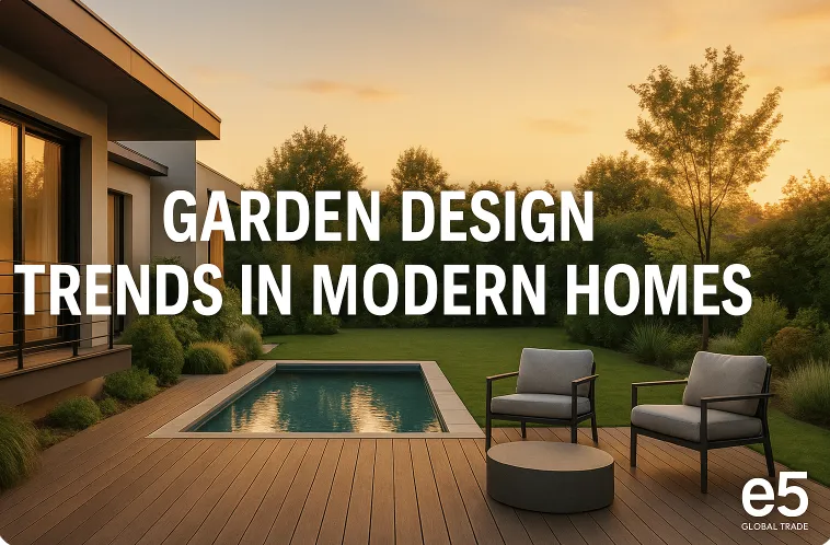 Tendências de design de jardins em casas modernas