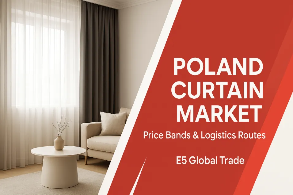 Curtain Exports to Poland: Price Ranges, Ready-Made Sizes, E-Commerce Requirements and TR→PL Logistics Routes (2025)